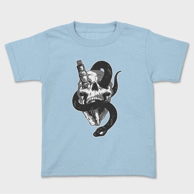 Skull With Snake Knife 01, Tricou Copii