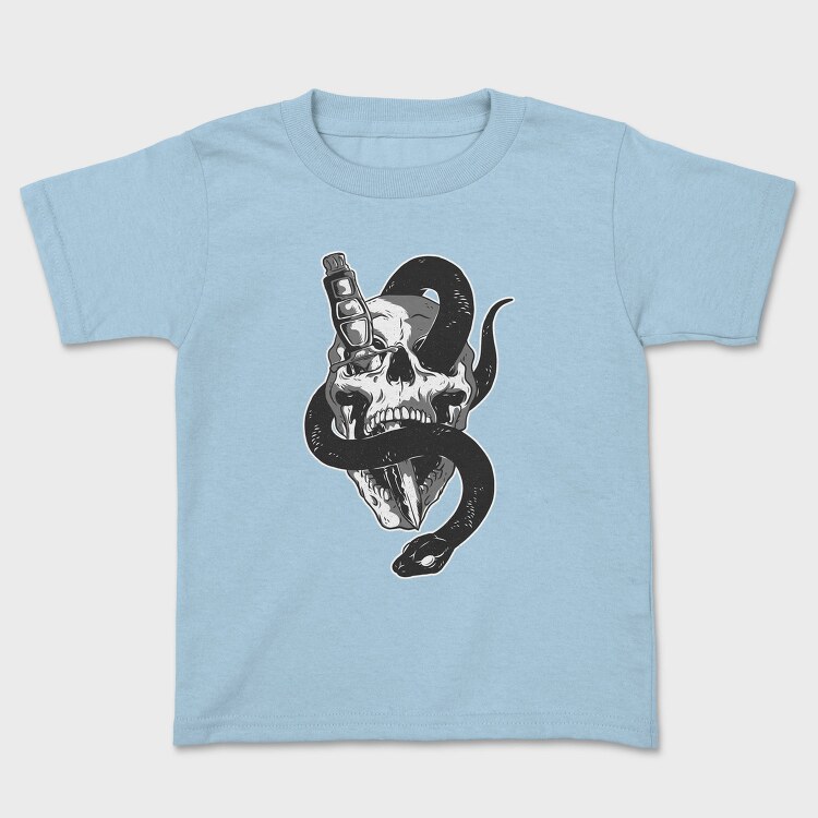Skull With Snake Knife 01, Tricou Copii
