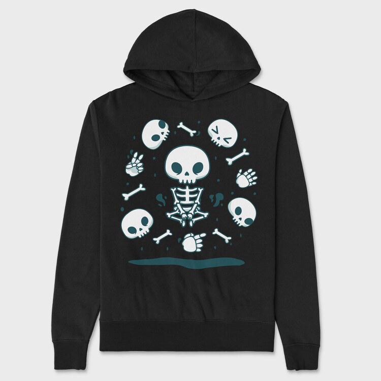 Skulls And Skeletons Cute Mug, Hanorac Oversize Barbati (Unisex)