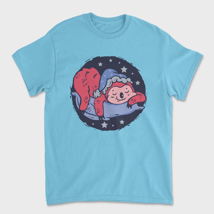 Sleeping Sloth On A Pillow Cap, Tricou Barbati (Unisex)