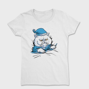 Sleepy Cat Animal In Pajamas, Tricou Femei