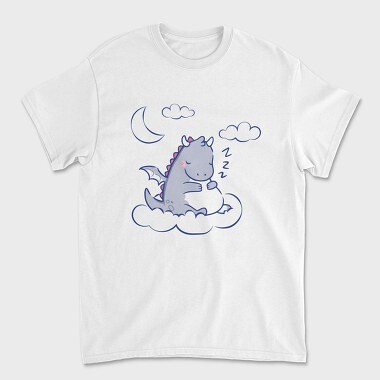 Sleepy Cute Dragon Tote, Tricou Barbati (Unisex)