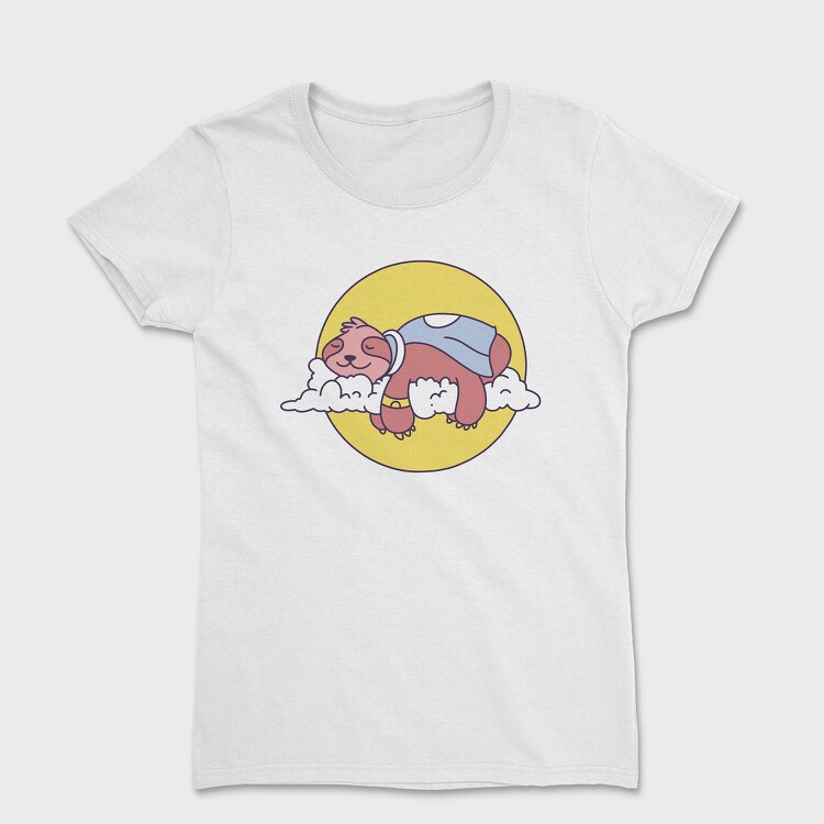 Sleepy Sloth In The Clouds, Tricou Femei