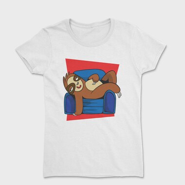Sloth Animal In Couch, Tricou Femei