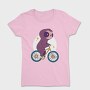 Sloth Animal Riding Bicycle Bike, Tricou Femei