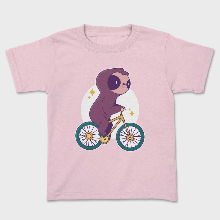 Sloth Animal Riding Bicycle Bike, Tricou Copii