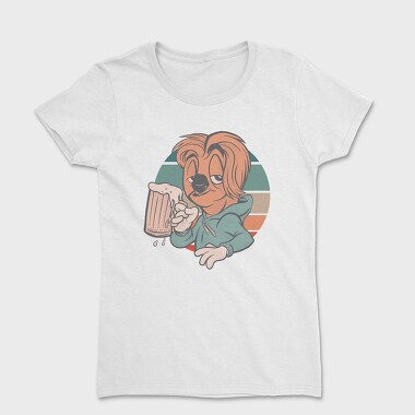 Sloth Animal With Beer Cartoon, Tricou Femei