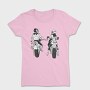 Motorcycle Couple Holding Hands Biker, Tricou Femei
