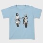 Motorcycle Couple Holding Hands Biker, Tricou Copii