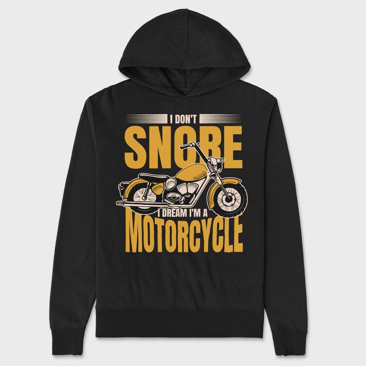 Motorcycle Dream Quote, Hanorac Oversize Barbati (Unisex)