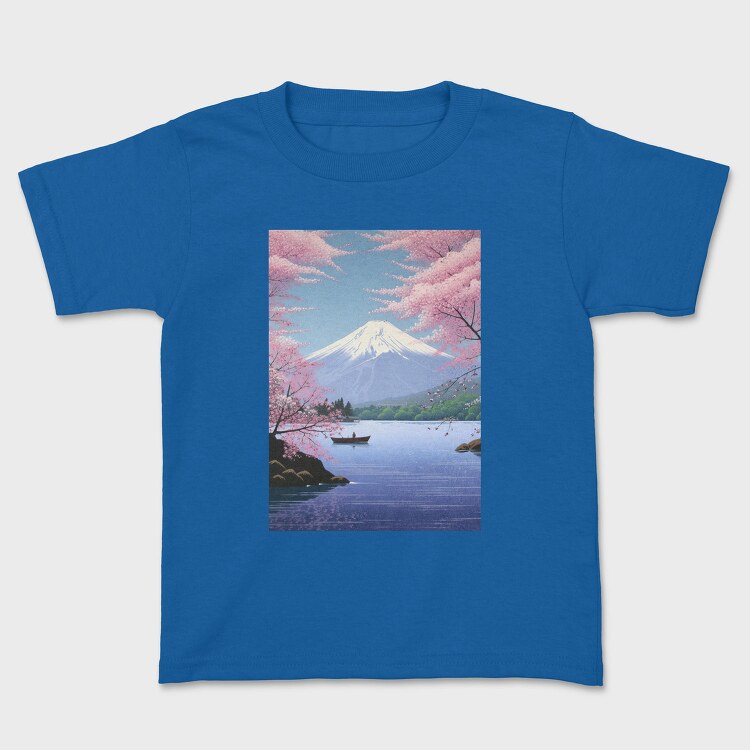 Mount Fuji Japanese Landscape Poster, Tricou Copii
