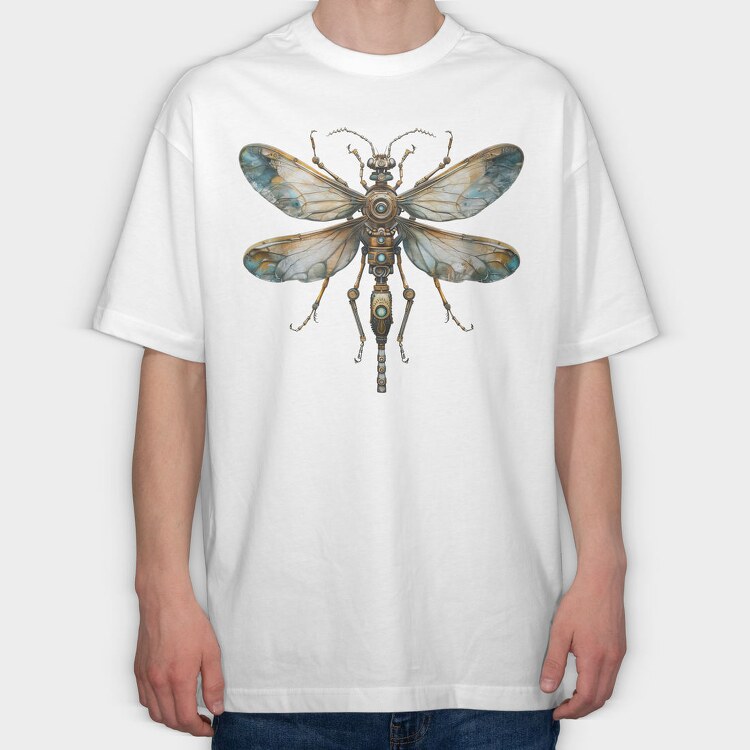 Steampunk Butterfly Wings, Tricou Oversize Barbati (Unisex)