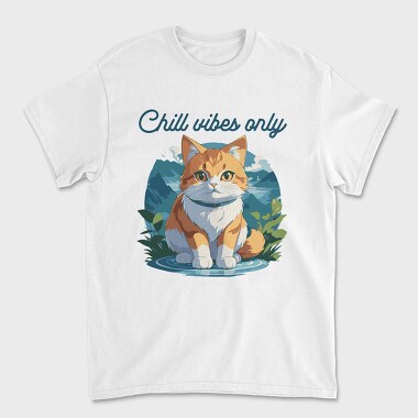 Mountain Cat Chill, Tricou Barbati (Unisex)