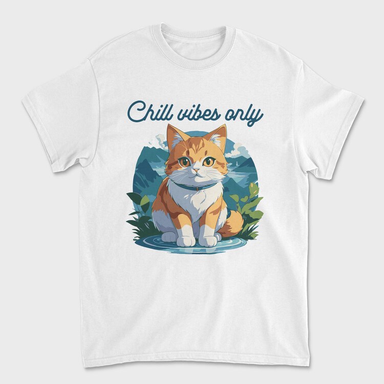 Mountain Cat Chill, Tricou Barbati (Unisex)