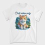 Mountain Cat Chill, Tricou Barbati (Unisex)