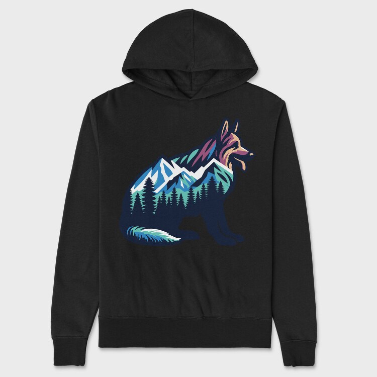 Mountain Dog Landscape, Hanorac Oversize Barbati (Unisex)