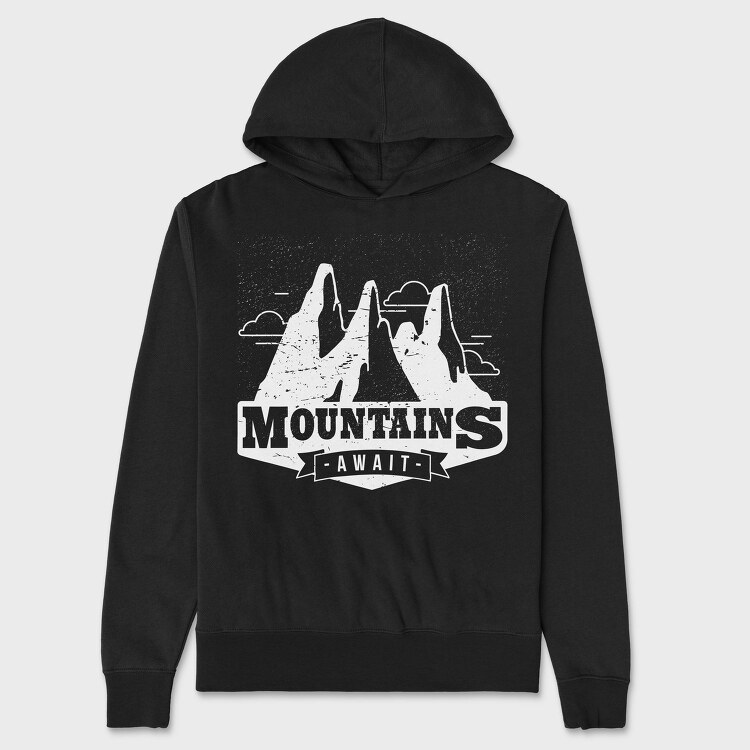 Mountains Await 05, Hanorac Oversize Barbati (Unisex)