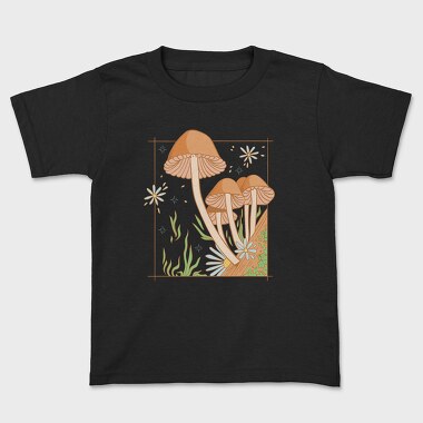 Mushroom Garden Fungi Cottage Core, Tricou Copii