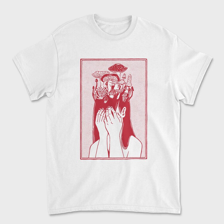 Mushroom Girl, Tricou Barbati (Unisex)