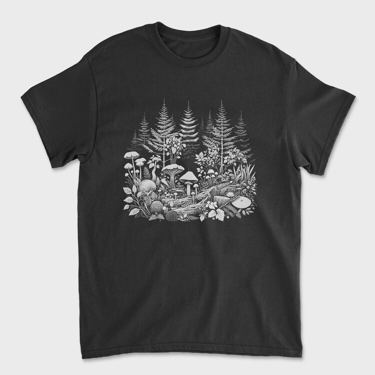 Mushroom Pine Forest, Tricou Barbati (Unisex)