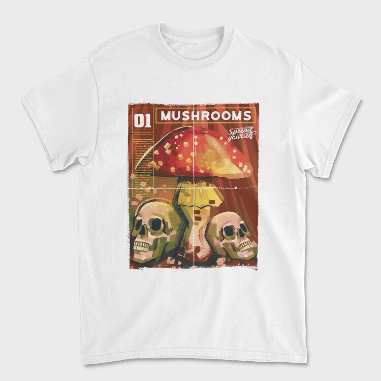 Mushrooms Magazine One Mushroom, Tricou Barbati (Unisex)