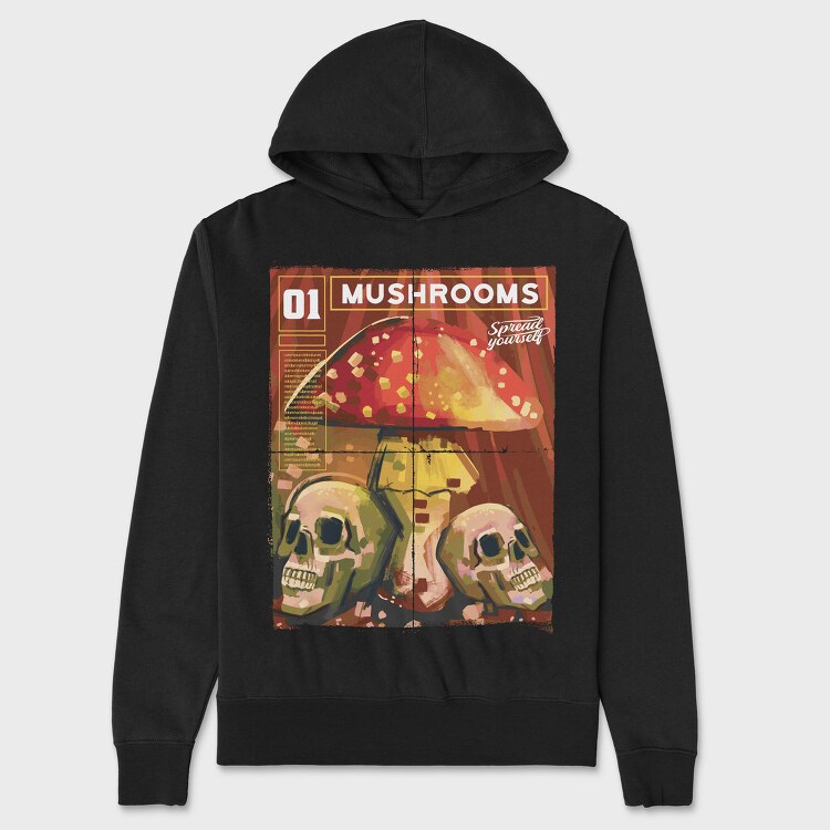 Mushrooms Magazine One Mushroom, Hanorac Oversize Barbati (Unisex)