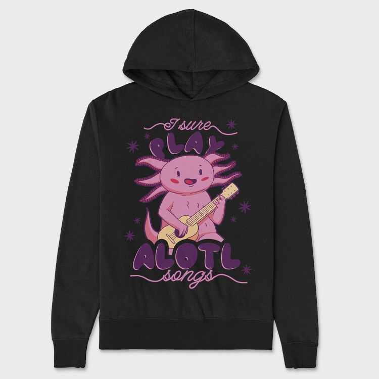 Music Axolotl Pun Alotl Songs, Hanorac Oversize Barbati (Unisex)