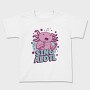 Music Funny Quote Axolotl Sing Alotl, Tricou Copii