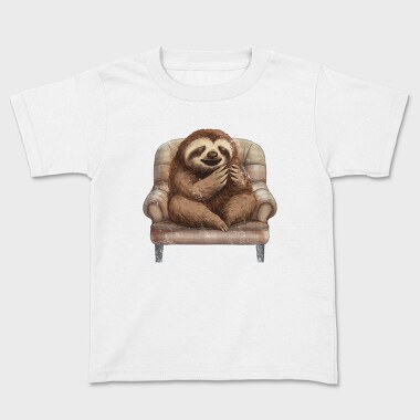 Sloth On A Chair Yawn, Tricou Copii