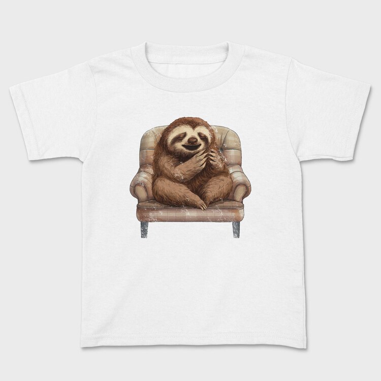 Sloth On A Chair Yawn, Tricou Copii