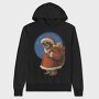 Sloth Santa Claus In Christmas, Hanorac Oversize Barbati (Unisex)