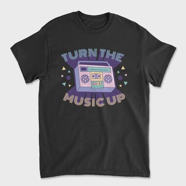 Turn The Music Up Vaporwave Radio, Tricou Barbati (Unisex)