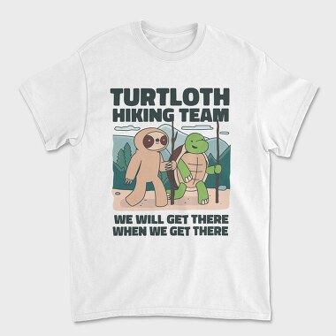 Turtle And Sloth Hiking Turtloth, Tricou Barbati (Unisex)