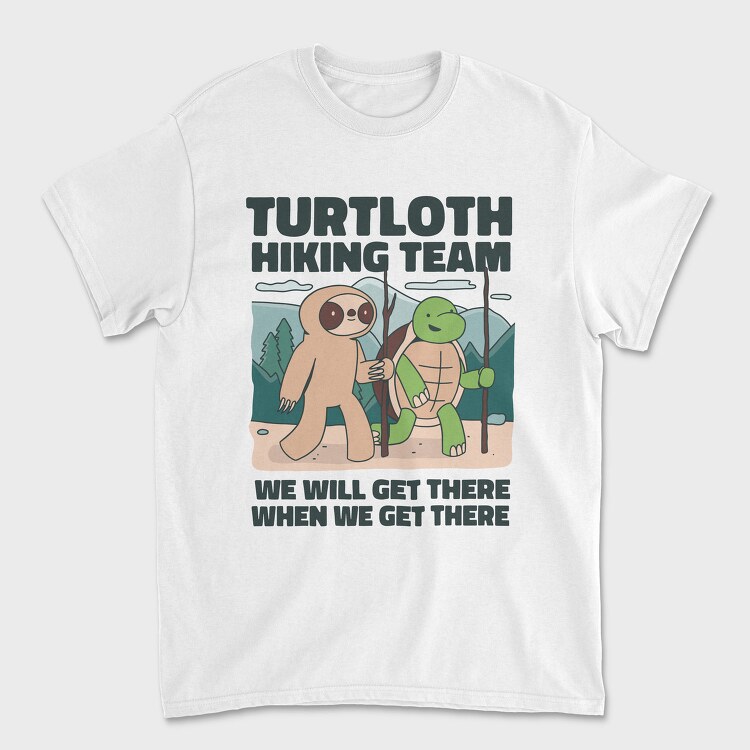 Turtle And Sloth Hiking Turtloth, Tricou Barbati (Unisex)