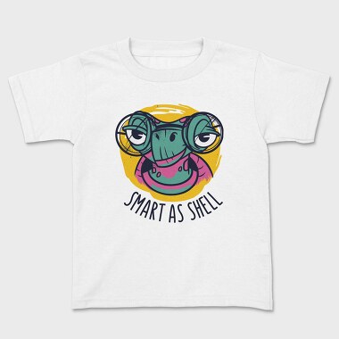 Turtle Animal With Glasses Smart Ass Hell, Tricou Copii