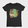 Turtle Drinking Cofffee, Tricou Femei