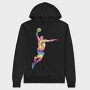 Tye Dye Basketball Player, Hanorac Oversize Barbati (Unisex)