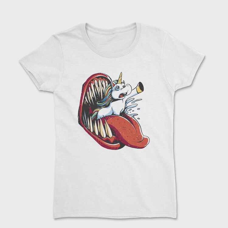 Unicorn And Monster Mouth Eaten, Tricou Femei