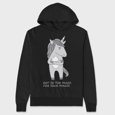 Unicorn Angry Mood, Hanorac Oversize Barbati (Unisex)