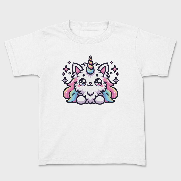 Unicorn Cat Kawaii Main Coon, Tricou Copii