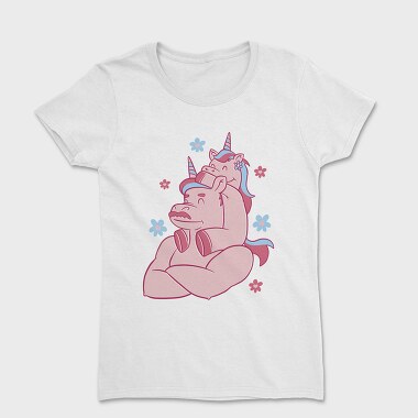 Unicorn Dad And Child Papa Unicorn, Tricou Femei