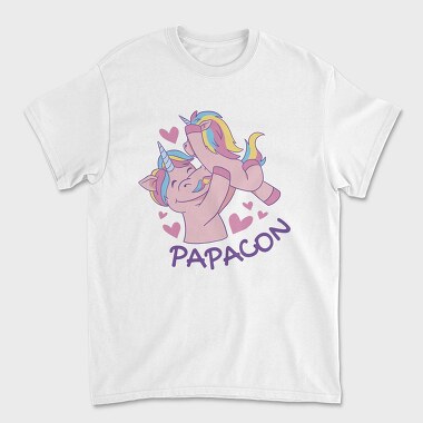 Unicorn Dad Cartoon Papacorn, Tricou Barbati (Unisex)