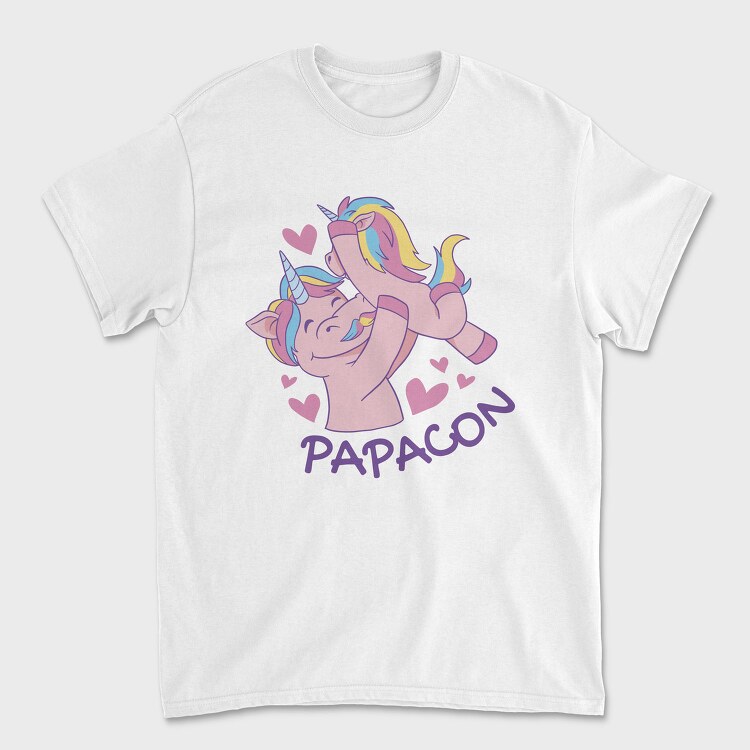 Unicorn Dad Cartoon Papacorn, Tricou Barbati (Unisex)
