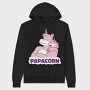 Unicorn Daddy And Baby Papacorn, Hanorac Oversize Barbati (Unisex)