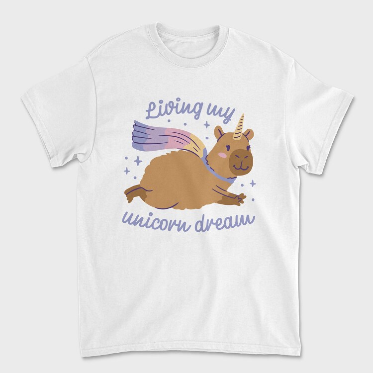Unicorn Dream Capybara, Tricou Barbati (Unisex)