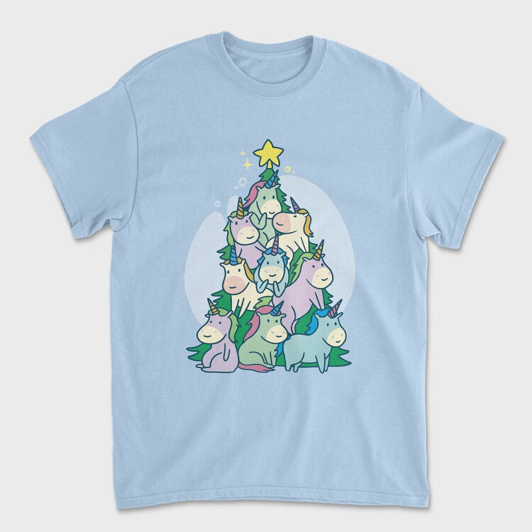 Unicorns Christmas Tree, Tricou Barbati (Unisex)