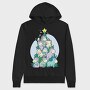 Unicorns Christmas Tree, Hanorac Oversize Barbati (Unisex)