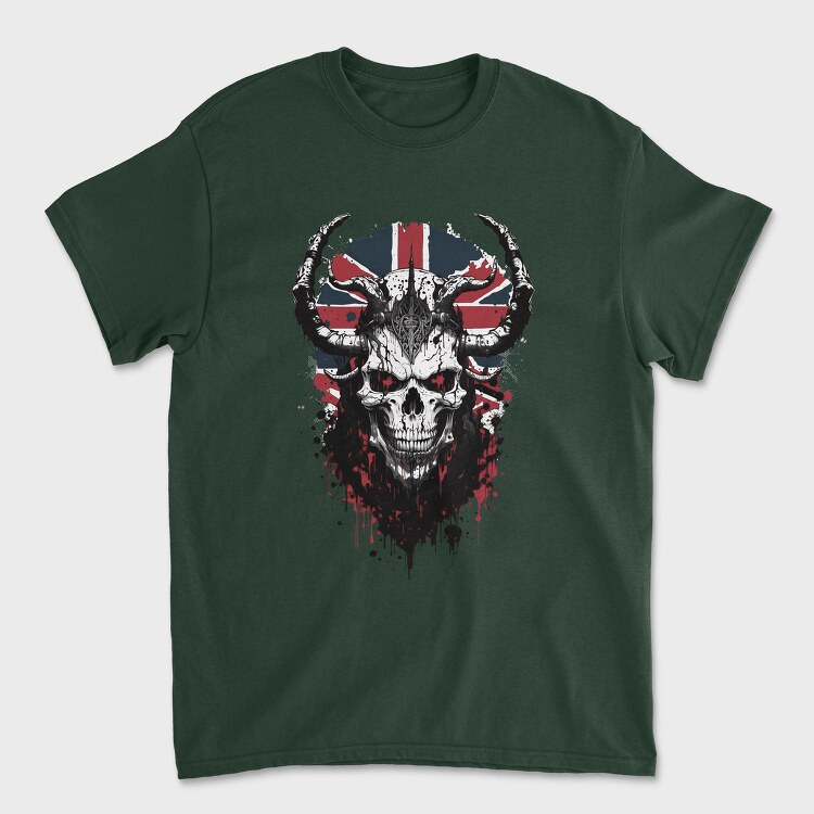 Union Jack Skull, Tricou Barbati (Unisex)