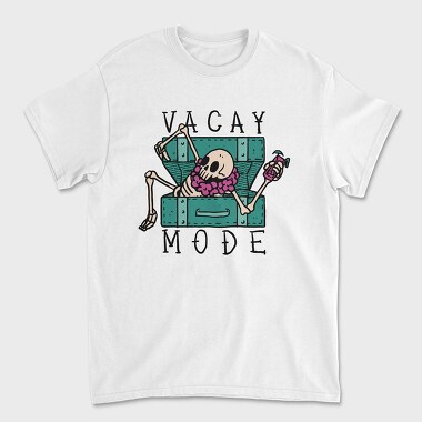 Vacation Skeleton Luggage, Tricou Barbati (Unisex)