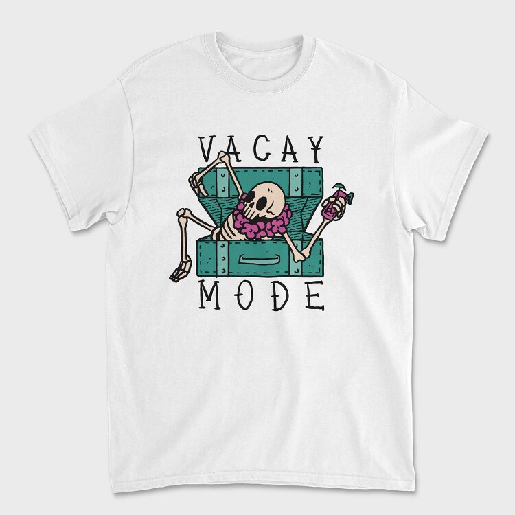 Vacation Skeleton Luggage, Tricou Barbati (Unisex)